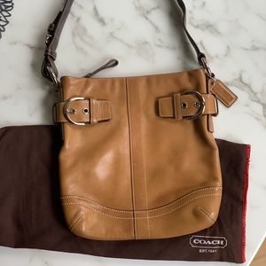 Coach tan leather purse